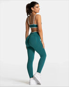 Seamless 2-Piece Yoga Set –Green