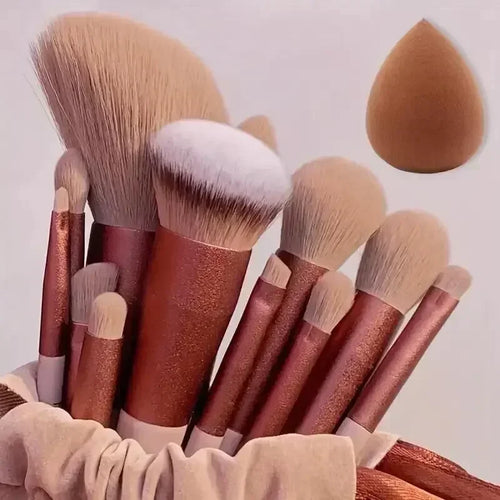 13–16 Pcs Professional Makeup Brush Set – Soft Nylon Foundation & Eyeshadow Blending Tools