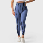 Seamless Tie-Dye Yoga Leggings – High-Waist Push-Up Fitness Tights for Women