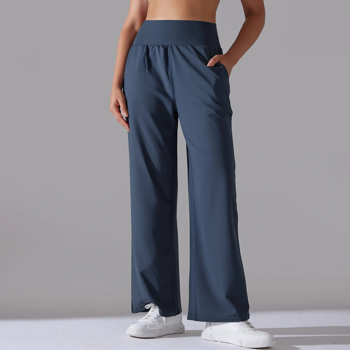 FlexDrift High-Waist Lounge Pants – Buttery Soft Wide-Leg Fit in Cocoa