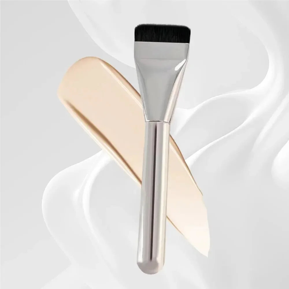 Flat-Head Foundation Brush – Ultra-Thin Traceless Makeup Brush for Smooth, Flawless Base | Wool Fiber & Metal Handle