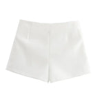 Split Buckle High Waist Skort