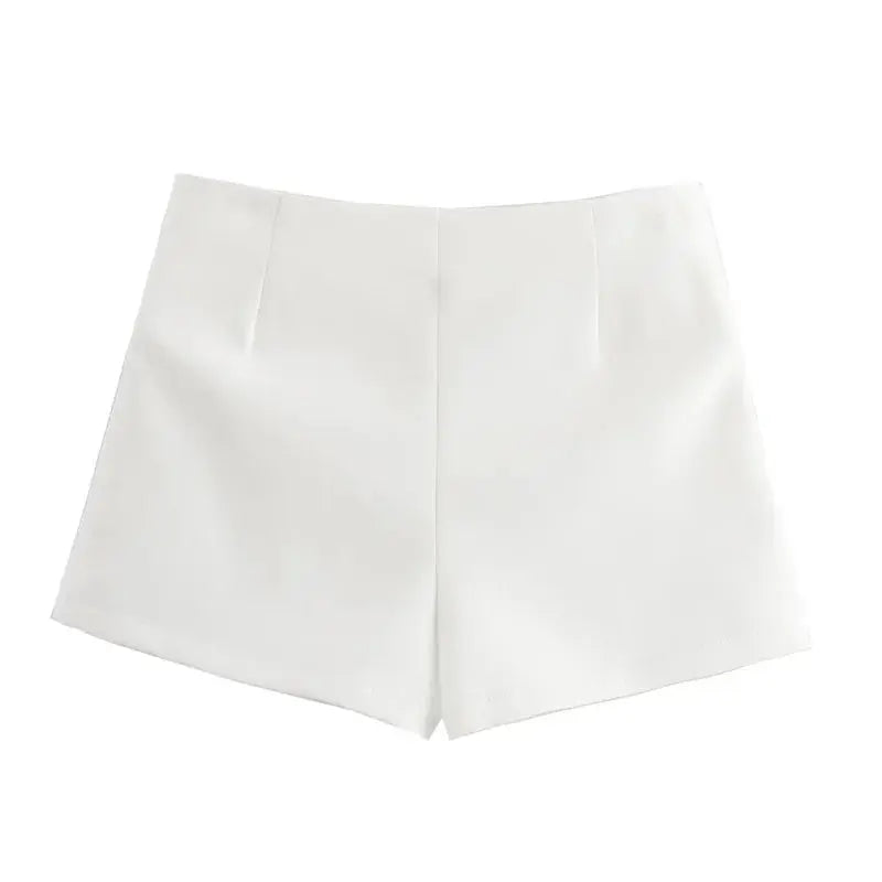 Split Buckle High Waist Skort