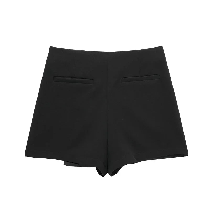 VantaWrap Mini Skort – Jupe-short illusion taille haute élégante