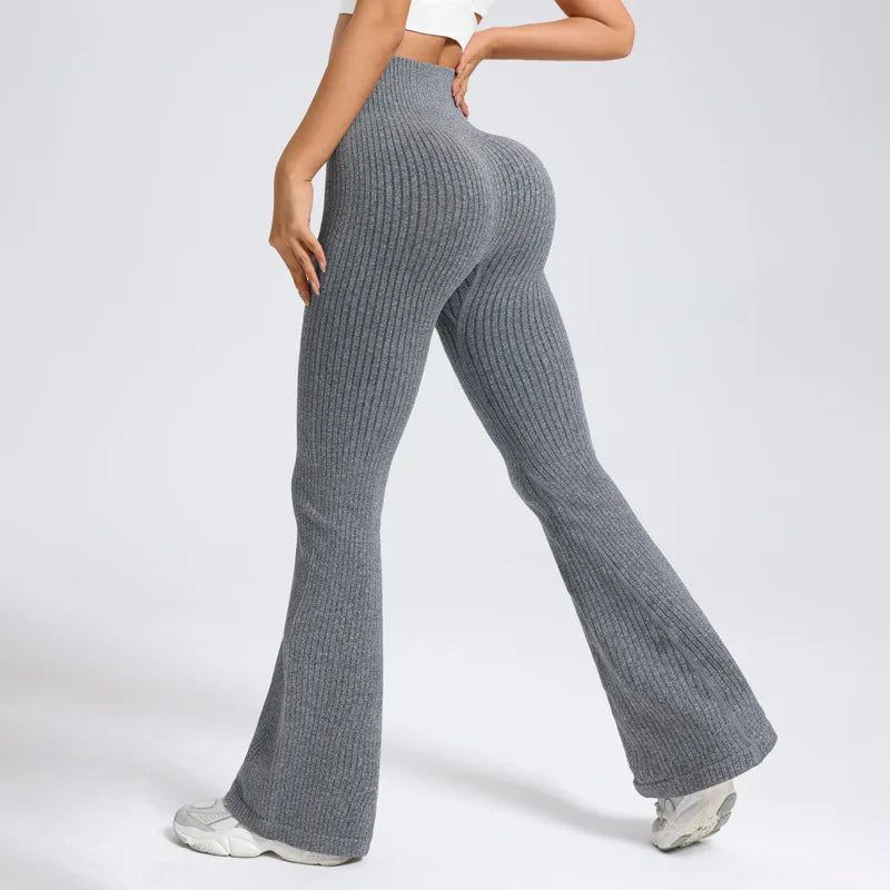 Ribbed SculptFit Lounge Pants – High Waist & Curve Contour