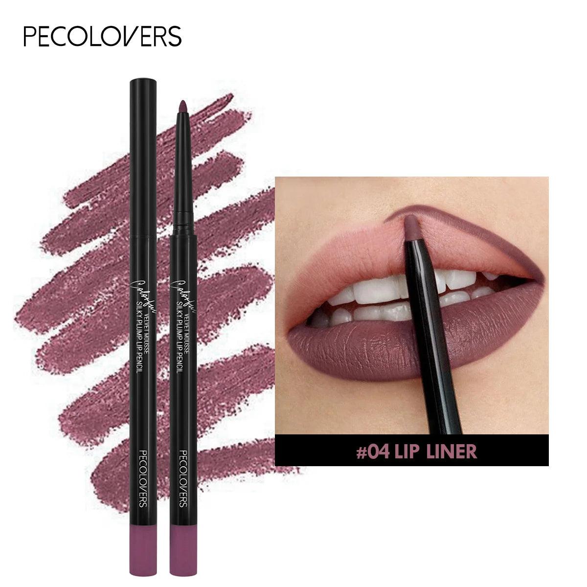 Waterproof Matte Lipliner Pencil – Long-Lasting Contour Tint for Lips | 12 Moisturizing Colors