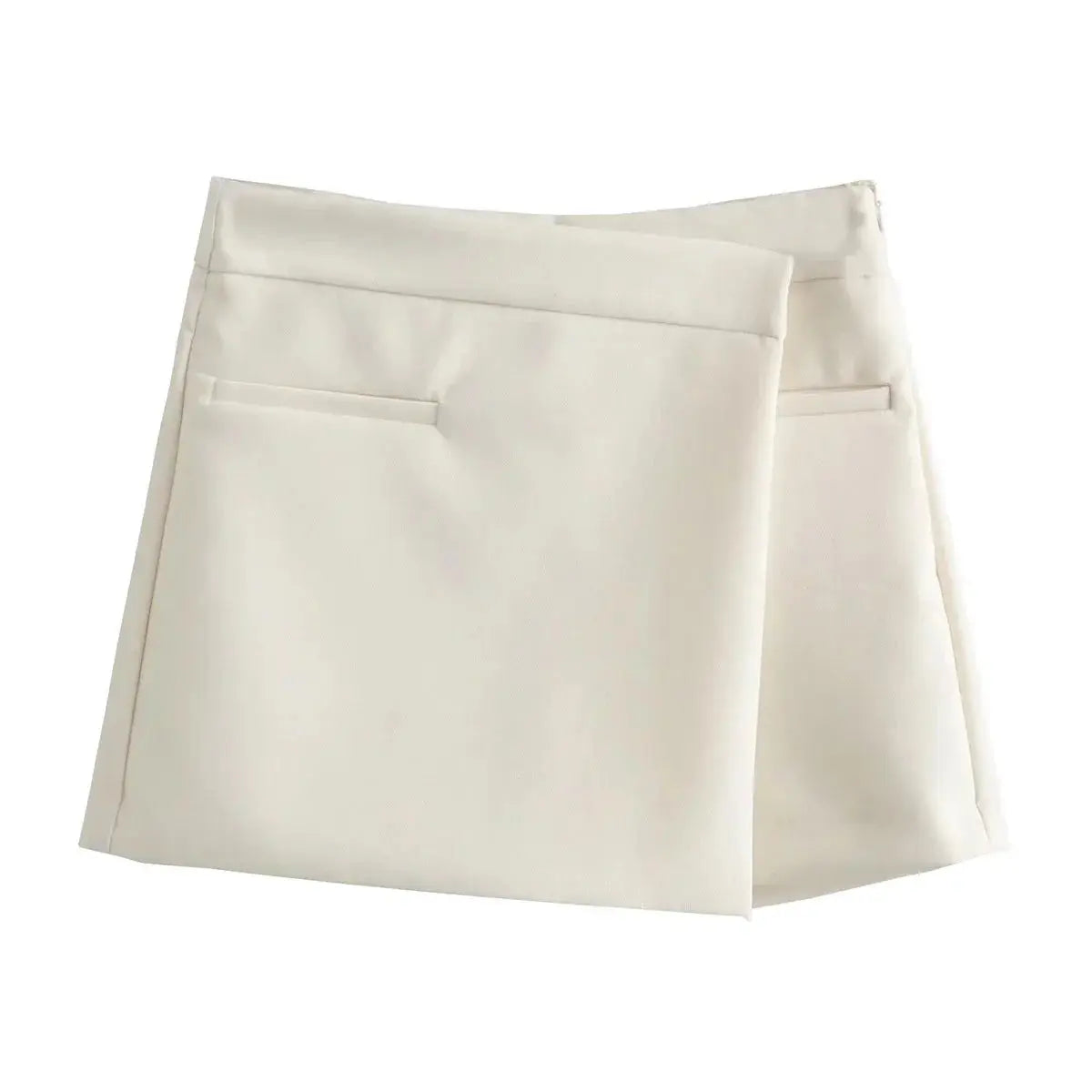 Split Mini Shorts Skirt with Pockets