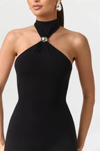 Neckholder rückenfreier Skinny Jumpsuit