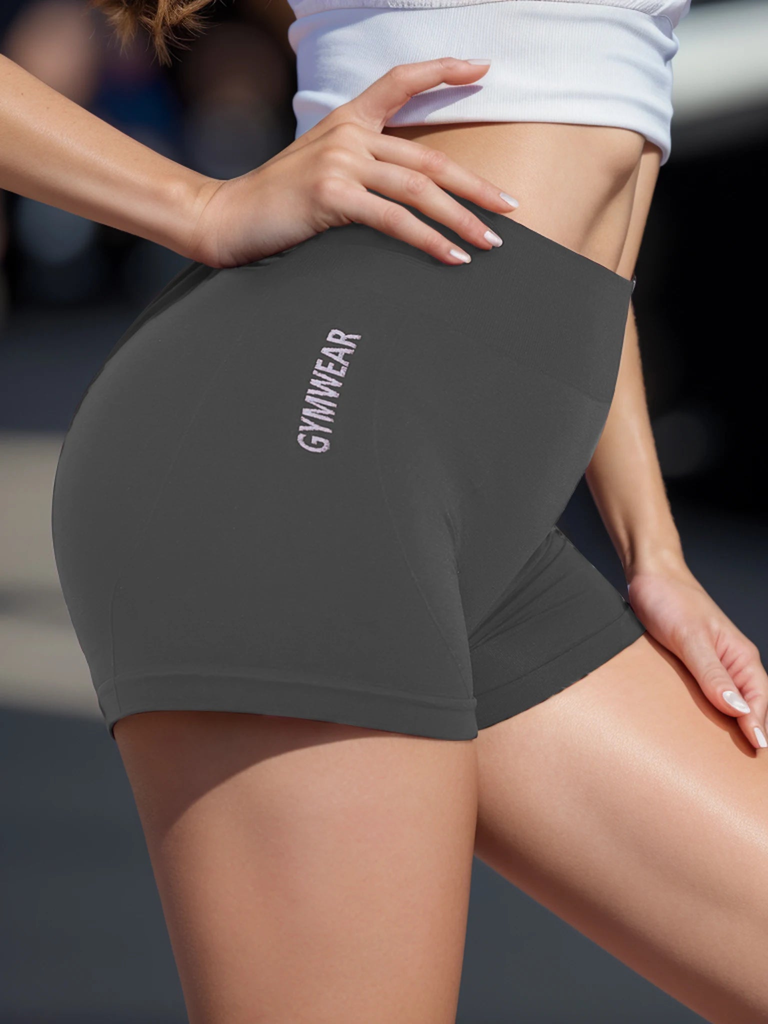 Seamless High Waist Gym Shorts – Sculpting Fit for Yoga, Running & Training
