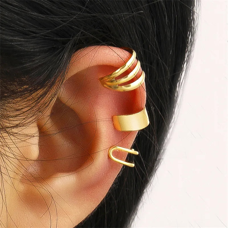 Non-Piercing Leaf Ear Cuff – Gold-Plated Clip-On Earring