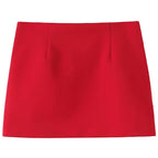 High-Waisted Ruched Mini Skirt – Asymmetrical Draped Design