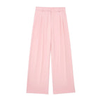 Women’s 2-Piece Office Set – Halter Vest Top & High Waist Wide-Leg Pants with Pockets