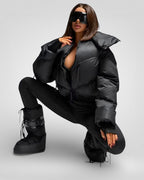 Stand Collar Cotton-Filled Zipper Jacket