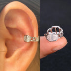 1pc Rainbow CZ Clip-On Ear Cuff – Non-Piercing Geometric Wrap Earring for Women & Girls