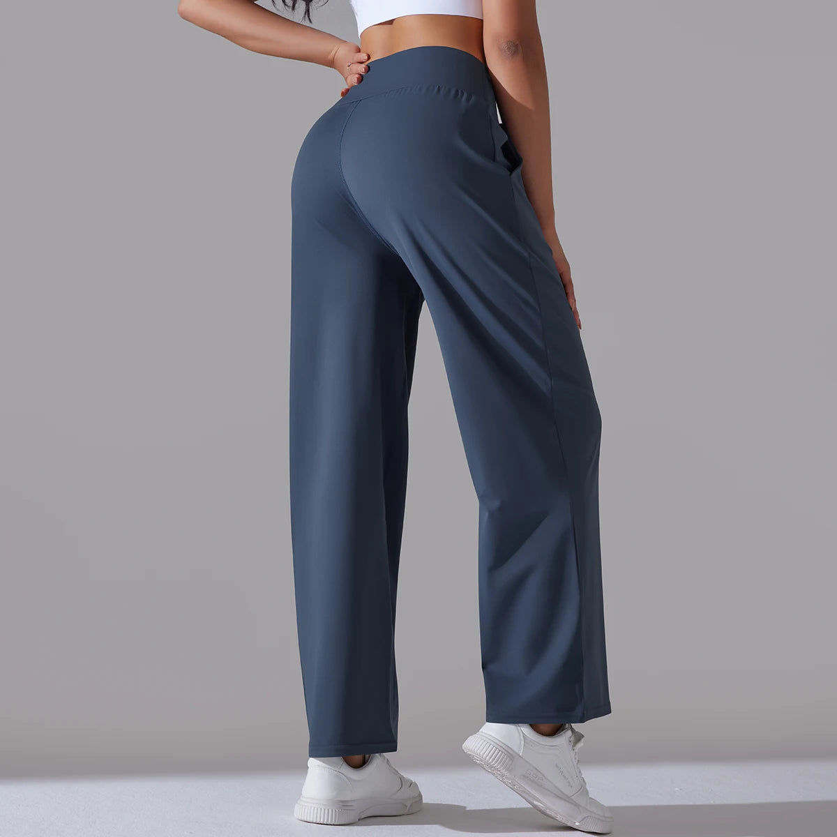 FlexDrift High-Waist Lounge Pants – Buttery Soft Wide-Leg Fit in Cocoa