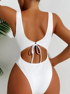 Coastal Curve – Sculpted Texture Swimwear