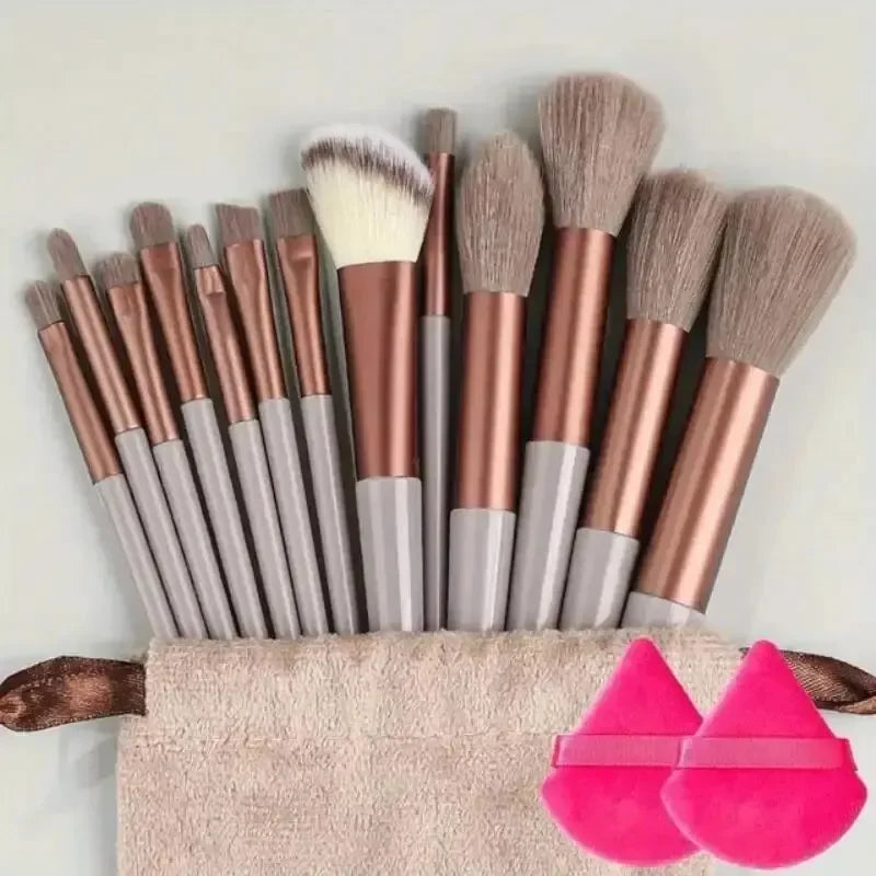 13–16 Pcs Professional Makeup Brush Set – Soft Nylon Foundation & Eyeshadow Blending Tools