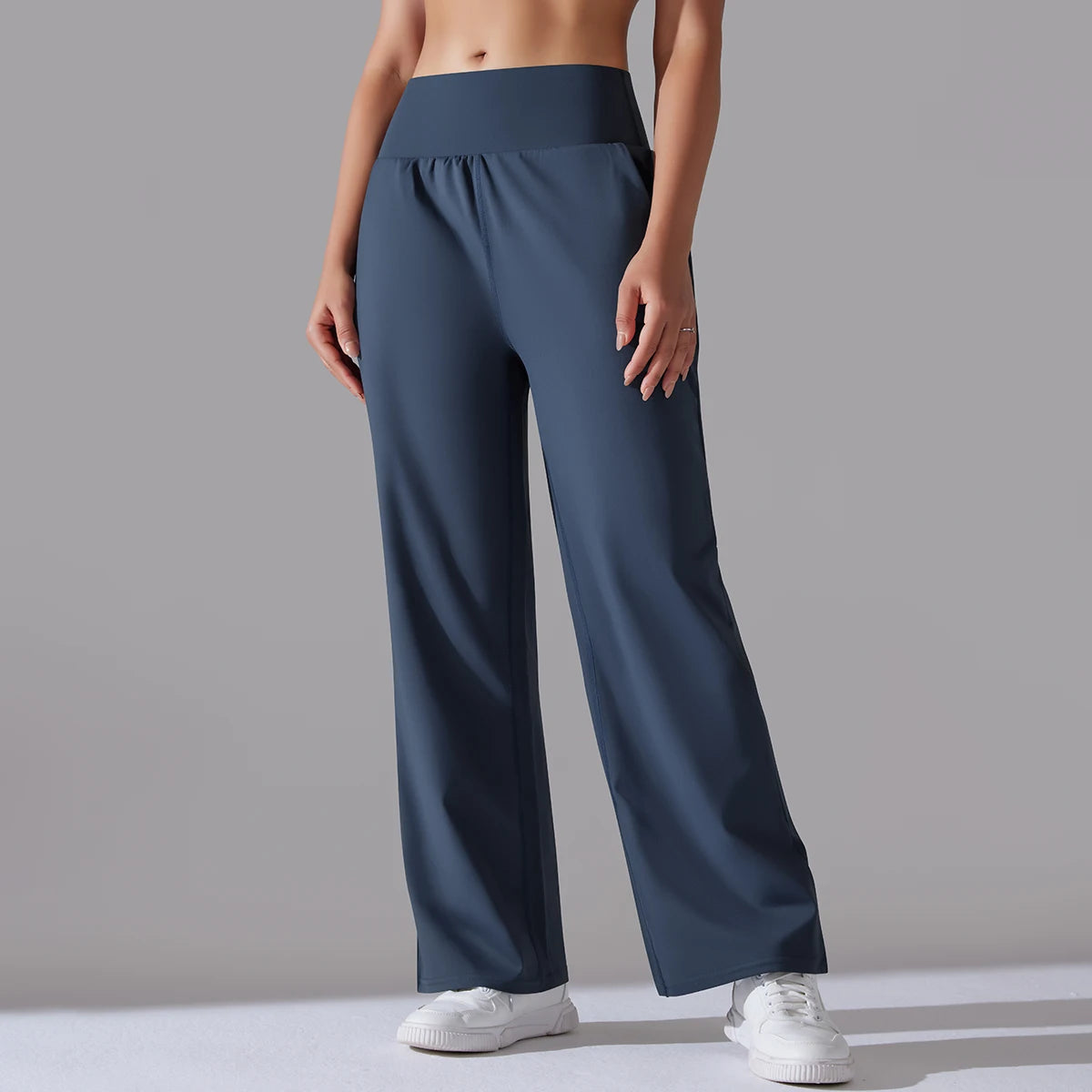 FlexDrift High-Waist Lounge Pants – Buttery Soft Wide-Leg Fit in Cocoa