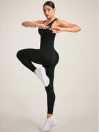 Combinaison gainante à dos croisé – Vêtements de sport sculptants