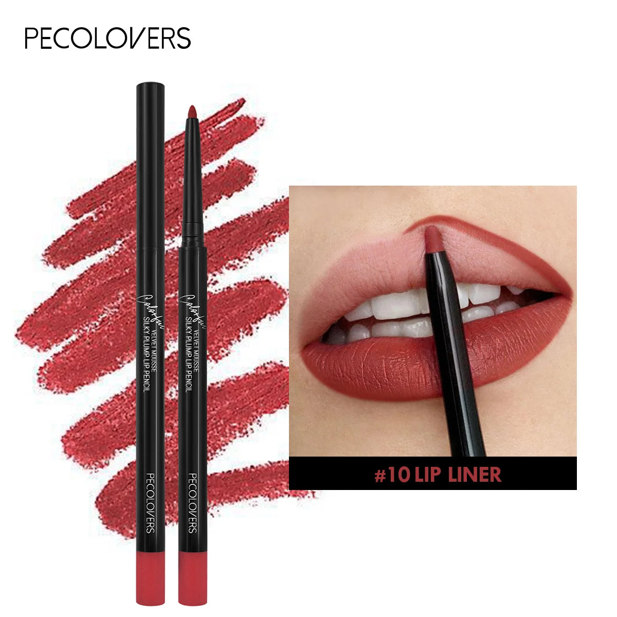 Waterproof Matte Lipliner Pencil – Long-Lasting Contour Tint for Lips | 12 Moisturizing Colors