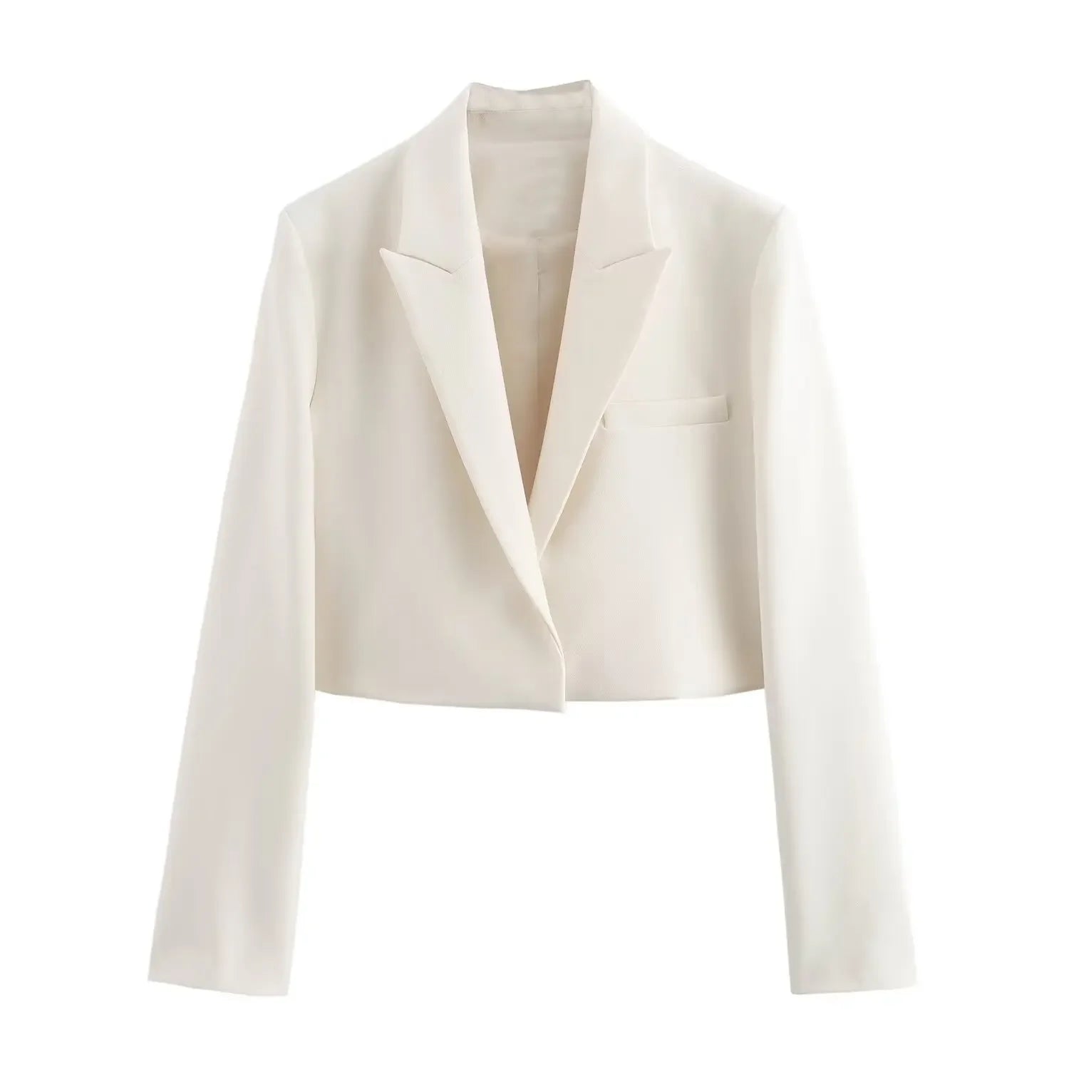 Women’s Short Blazer – Summer Hot Sale, Solid Color Suit Jacket with Full Sleeves