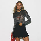 "Be Real" Sheer Mesh Bodysuit – Edgy Streetwear Statement