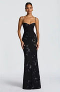 Spaghetti Strap Print Maxi Dress – Sexy Backless Bodycon Club Gown for Women