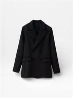 Double-Breasted Blazer & Sheer Skirt Set