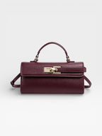 Luxury Lock-Closure Shoulder Bag – High-End Minimalist Design