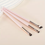 3-Piece Eyeliner & Eyebrow Brush Set – Ultra-Thin, Angled Makeup Brushes with Wooden Handle