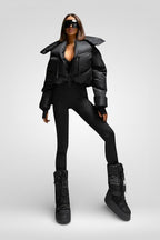 Stand Collar Cotton-Filled Zipper Jacket