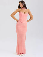 Strapless Two-Piece Maxi Set