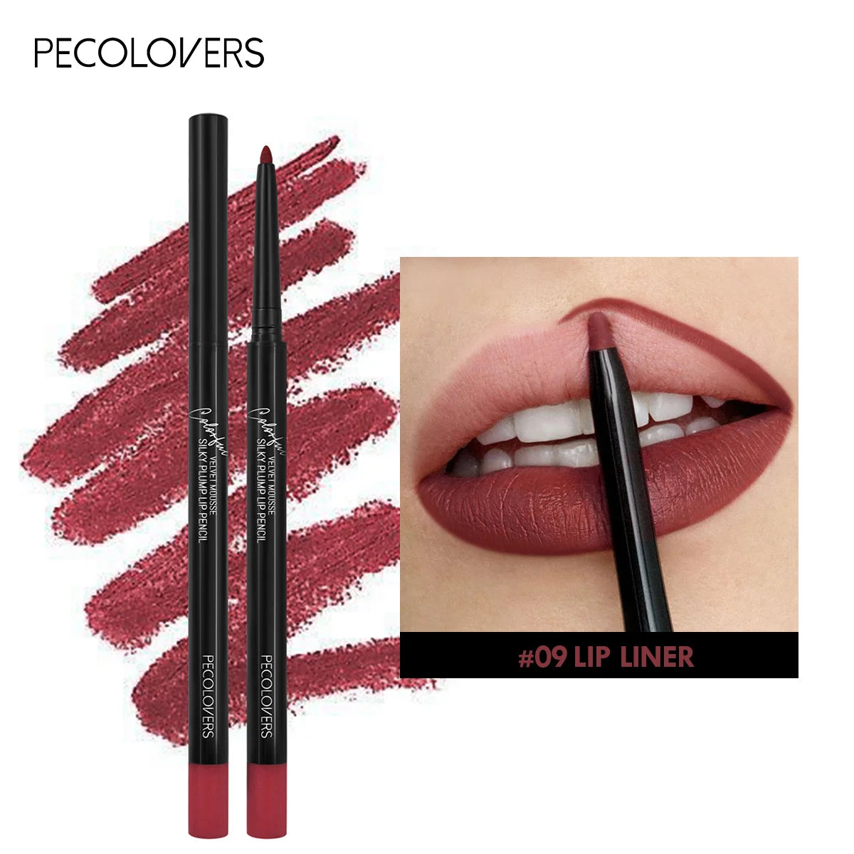 Waterproof Matte Lipliner Pencil – Long-Lasting Contour Tint for Lips | 12 Moisturizing Colors
