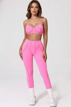 2-Piece Seamless Yoga Set -Pink
