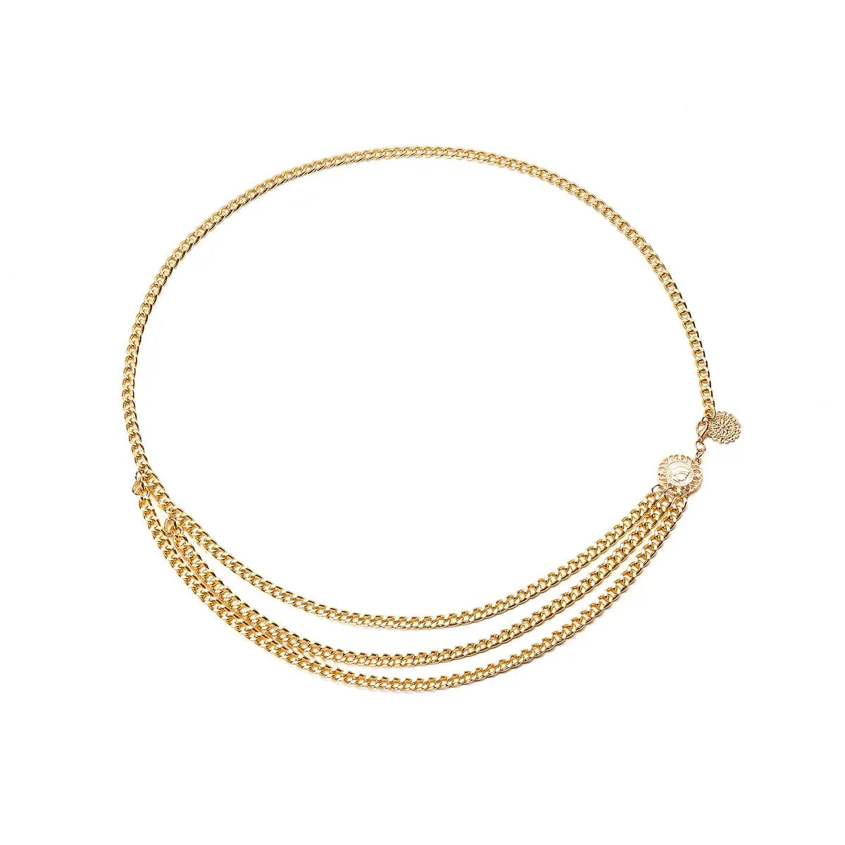 Women’s Sunflower Coin Tassel Waist Chain – Y2K Belly Belt for Rave & Bikini Looks