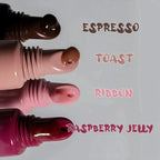 Creamy Lip & Cheek Blush Stick – Multi-Use Gloss in Toast, Raspberry, Espresso