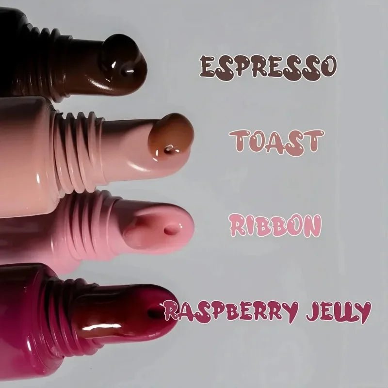 Creamy Lip & Cheek Blush Stick – Multi-Use Gloss in Toast, Raspberry, Espresso