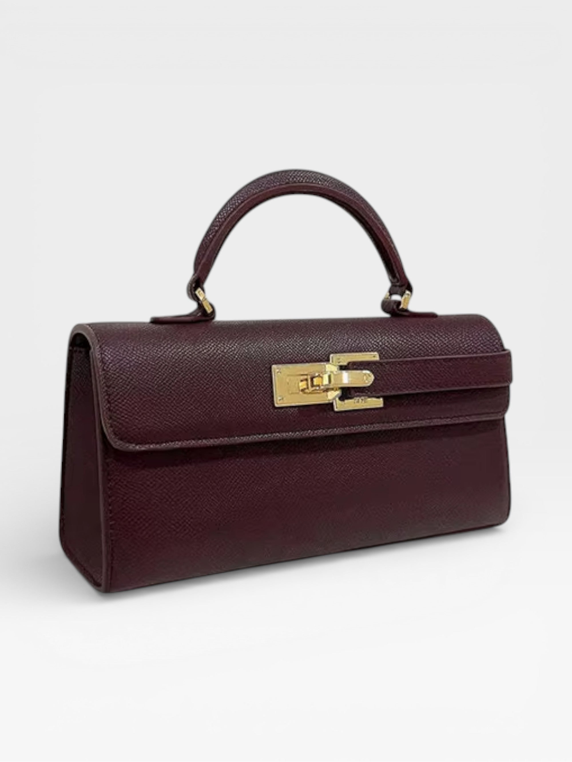 Luxury Lock-Closure Shoulder Bag – High-End Minimalist Design