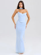 Strapless Two-Piece Maxi Set