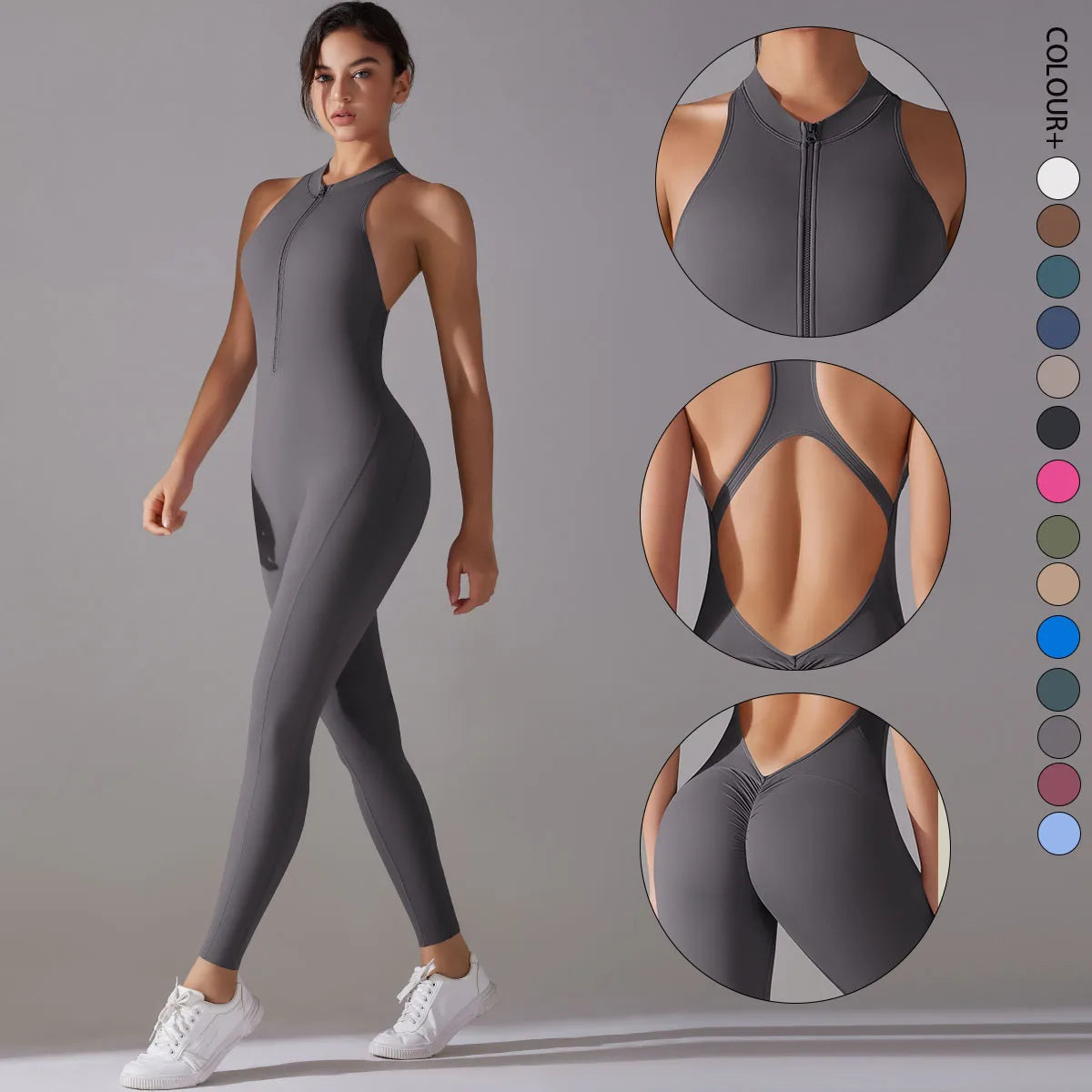 Sculpting Workout Bodysuit – Crisscross Back, Core & Glutes Shaping
