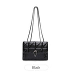 Retro Flip Women's Quilted PU Leather Crossbody Bag – Luxury Chain Shoulder Handbag