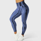 Seamless Tie-Dye Yoga Leggings – High-Waist Push-Up Fitness Tights for Women