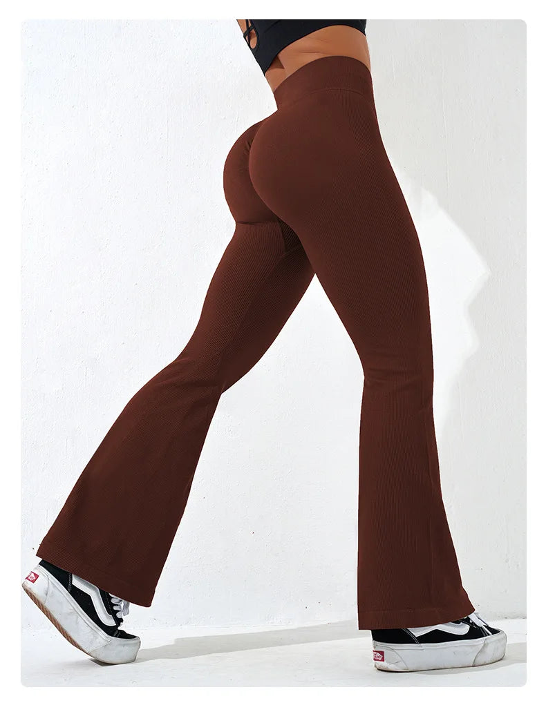 Seamless High-Waist Booty Lift Knit Leggings – Ankle-Length Sportswear