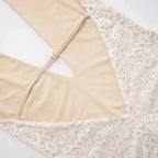 Deep-V Lace Bodycon Playsuit