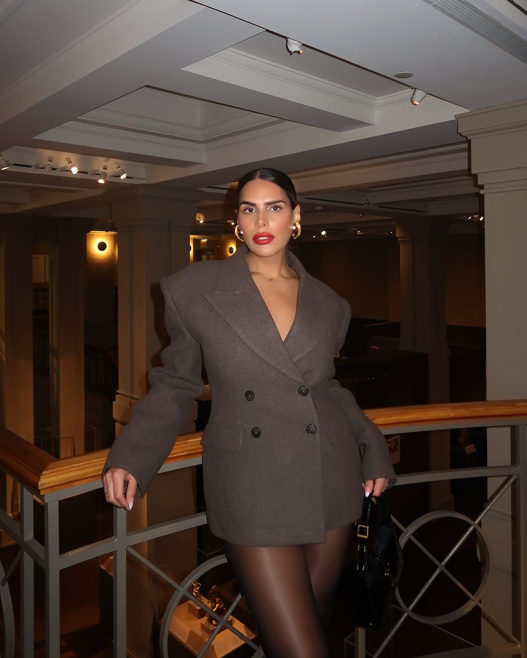 Chic Double-Breasted Woolen Coat