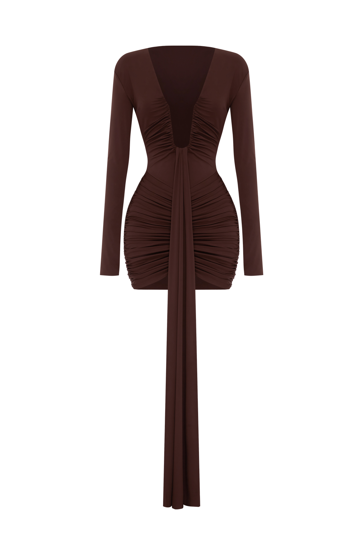 Tara Mini Dress - Plum Brown