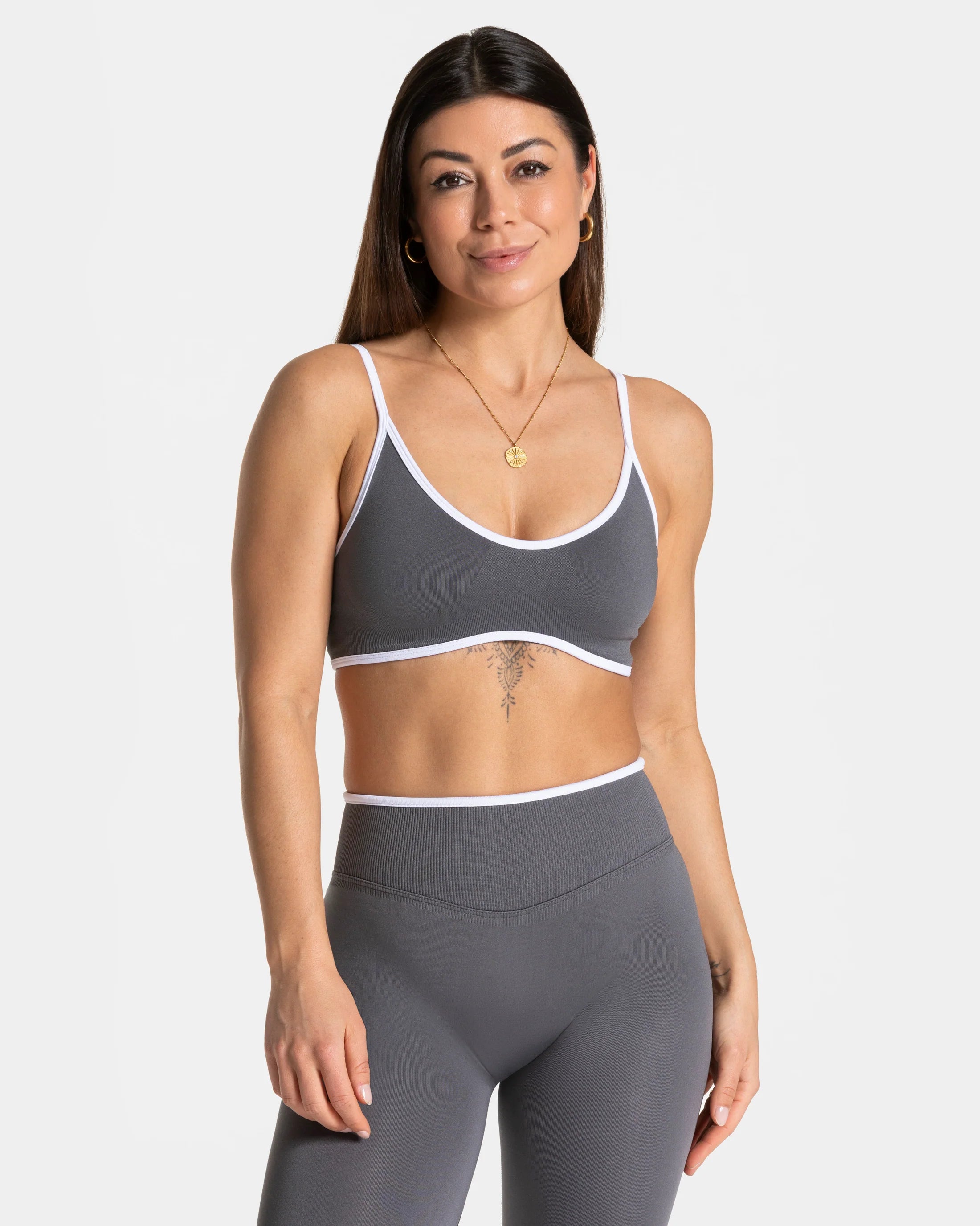 Seamless 2-Piece Yoga Set – Gray