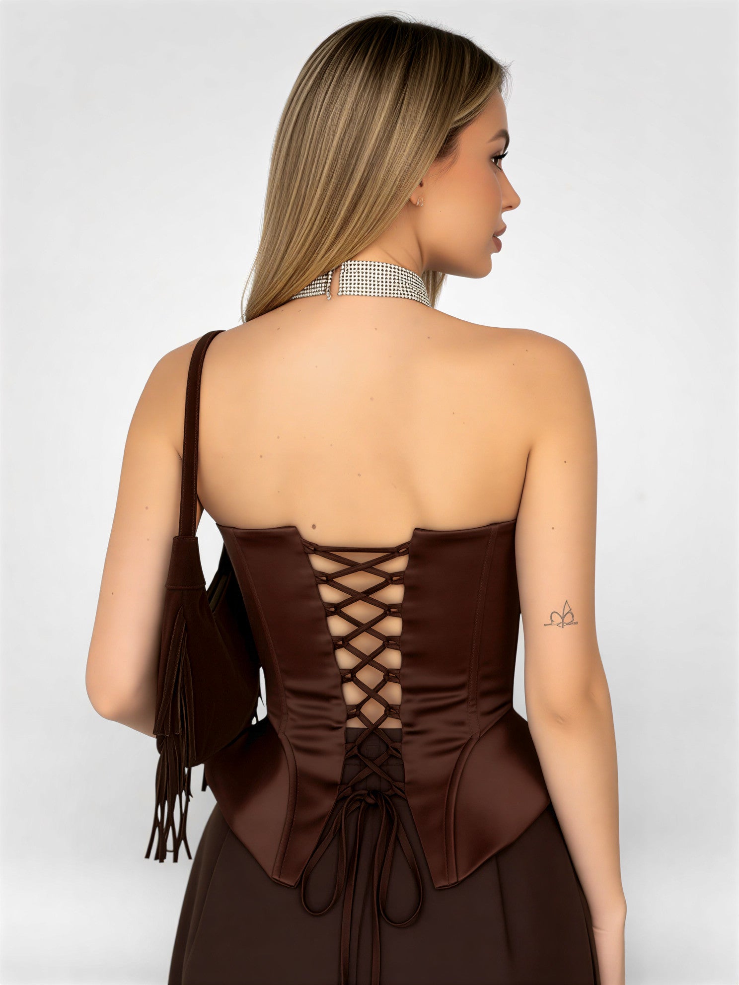 Fishbone Strapless Corset Vest