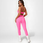 2-Piece Seamless Yoga Set -Pink