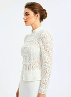 Vintage See-Through Lace Blouse